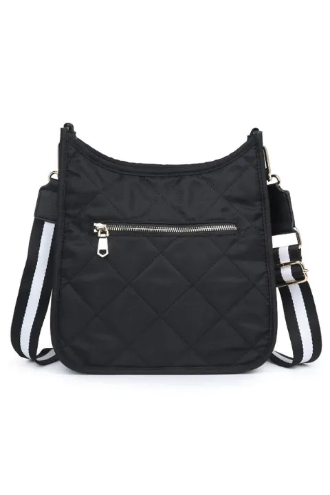 Quilted Motivator Messenger Crossbody Bag