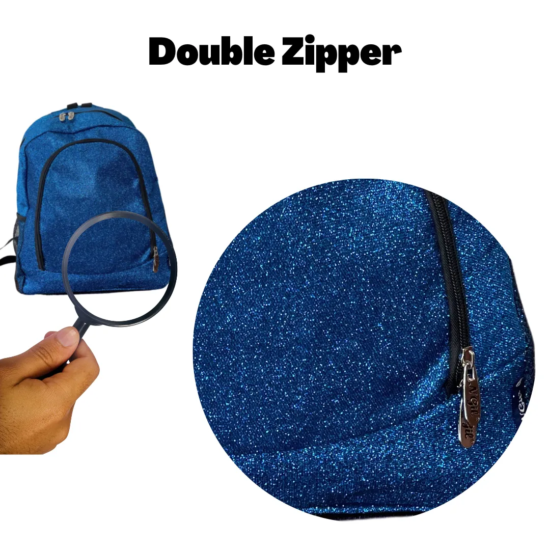 Royal Blue Glitter Medium Size NGIL Backpacks For Gymnastics and Cheer Competition