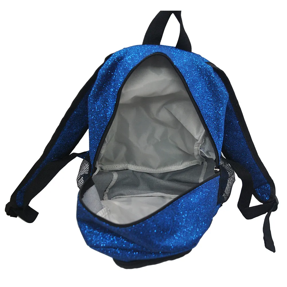 Royal Blue Glitter Medium Size NGIL Backpacks For Gymnastics and Cheer Competition