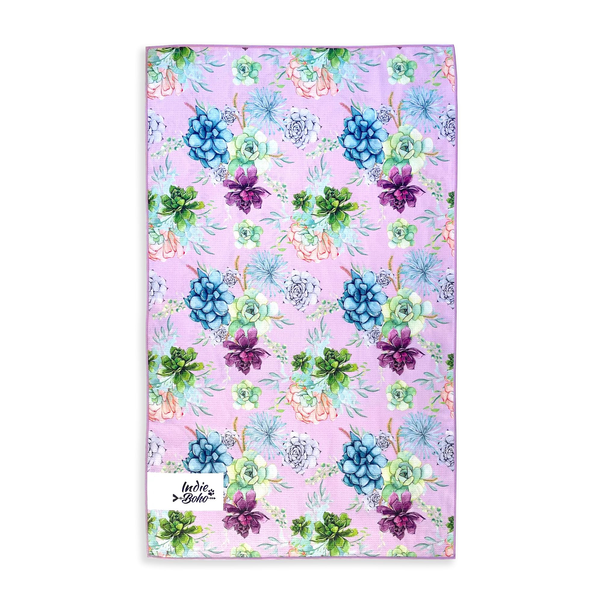 Succulent Medley Dog Travel and Bath Towel