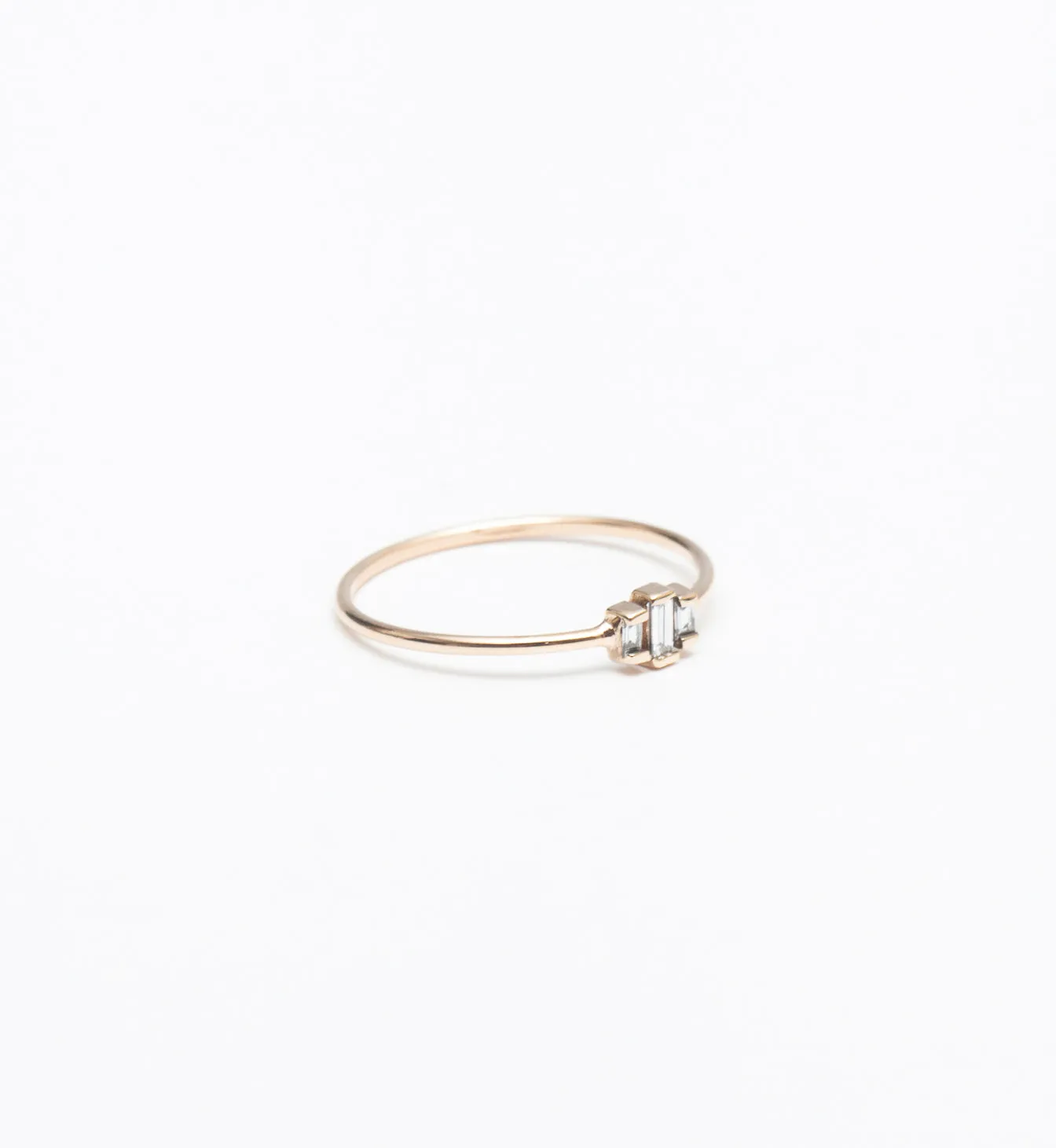 Three-Stepped Baguette Ring