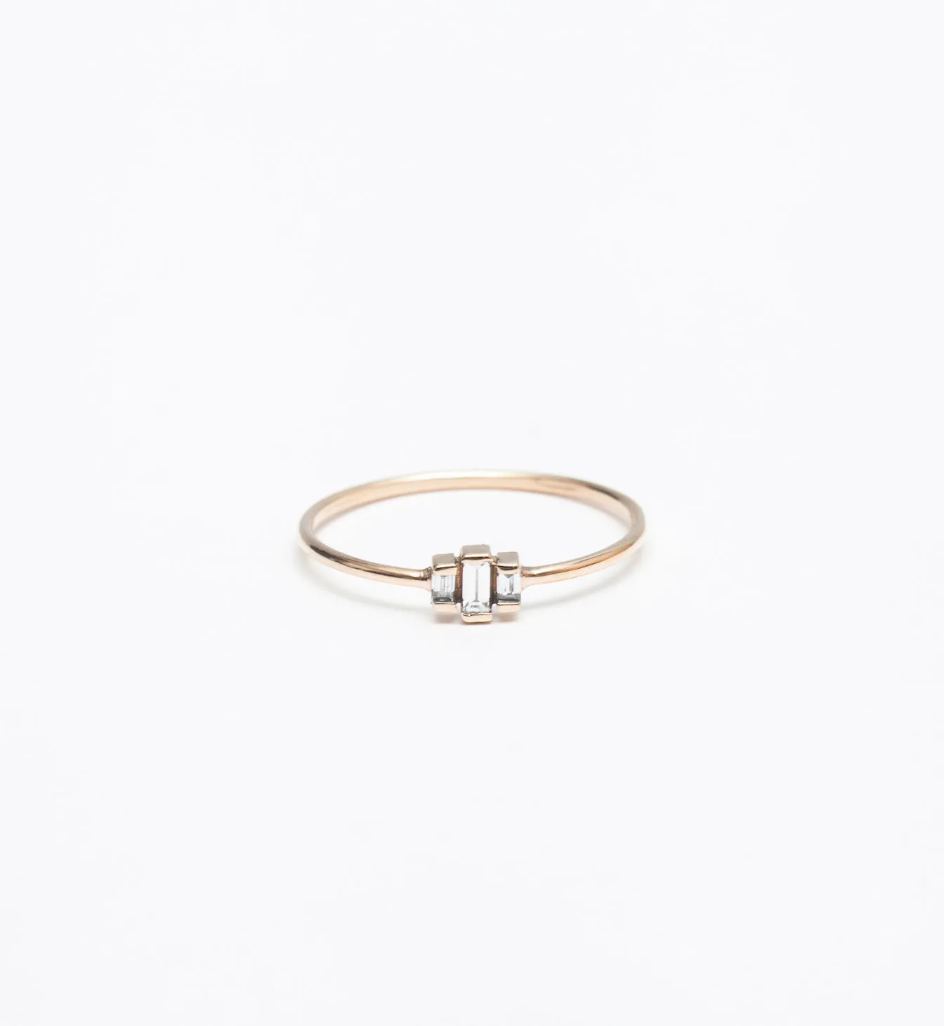 Three-Stepped Baguette Ring