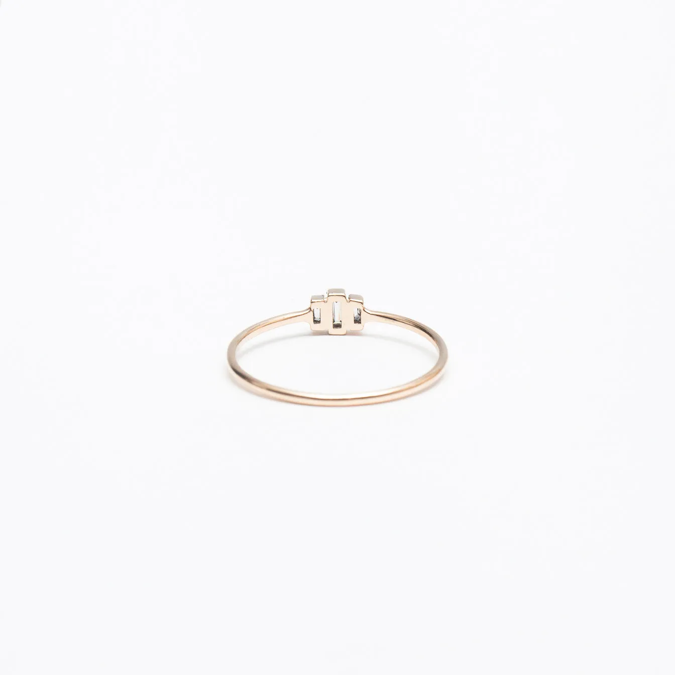 Three-Stepped Baguette Ring