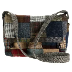 Tweed Patchwork Satchel Bag