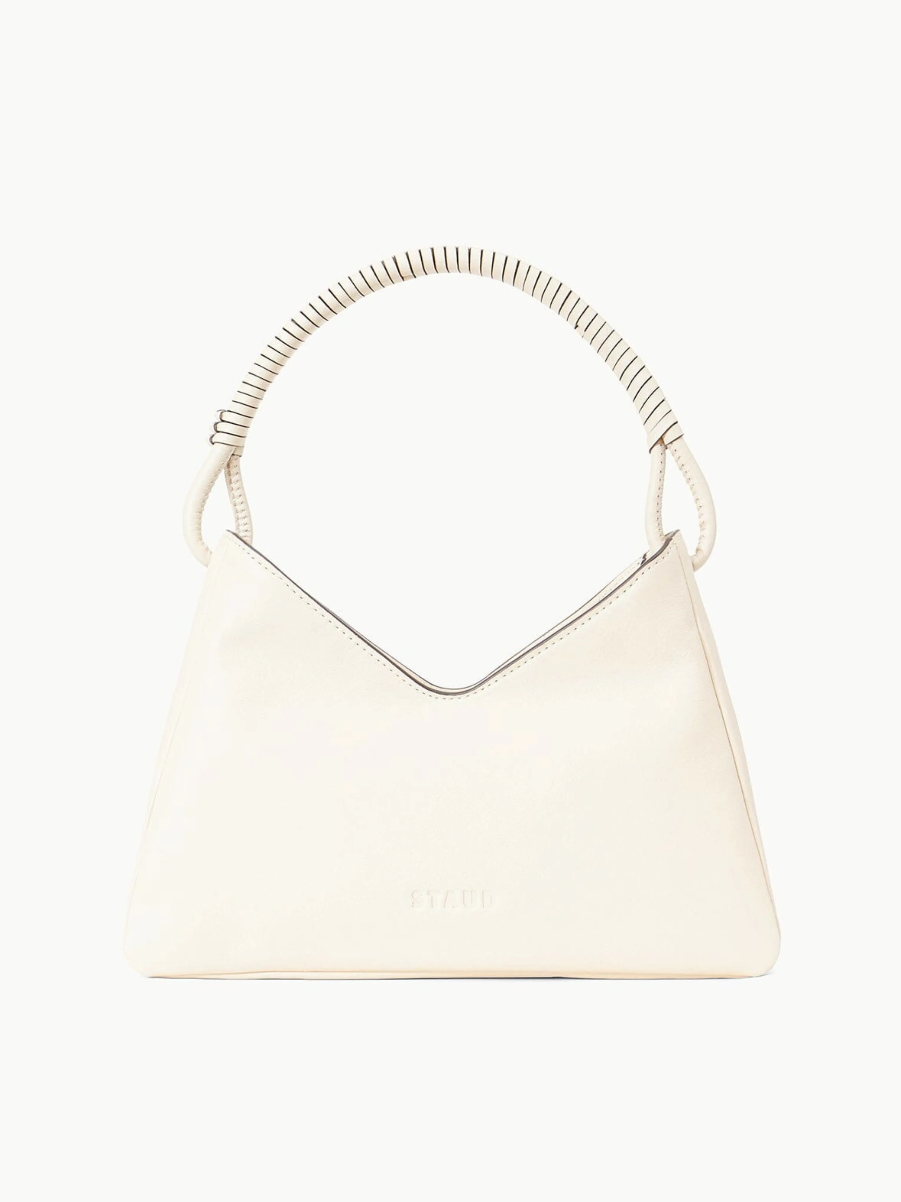 Valerie Hobo Shoulder Bag in Cream Leather