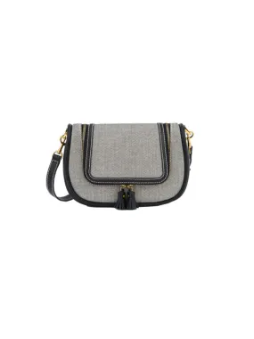 Vere Small Soft Satchel in Salt and Pepper