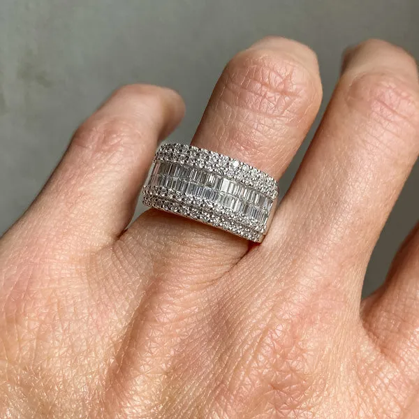 Vintage Baguette & Round Diamond Band